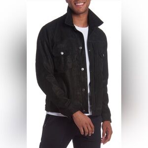 NWT $1050 PINO BY PINOPORTE Black Leather Jacket Size L , 100% Lambskin LEATHER